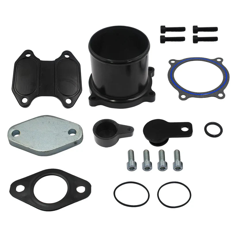 EGR Delete Kit & Black Throttle Valve Delete Kit For 2013 2014 2015 2016 2017 Ram 3500 CAB & CHASSIS 6.7L Cummins