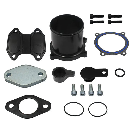 EGR Delete Kit & Black Throttle Valve Delete Kit For 2013 2014 2015 2016 2017 Ram 3500 CAB & CHASSIS 6.7L Cummins