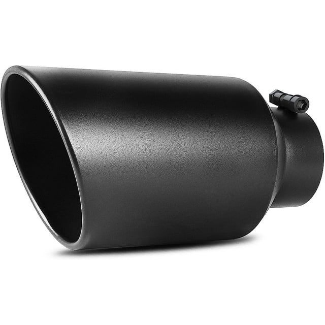 5" Inlet 8" Outlet 15" Long Exhaust Tip Stainless Steel Rolled Edge Rear Pipe